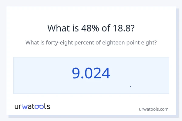 48% از 18.8 چقدر است؟