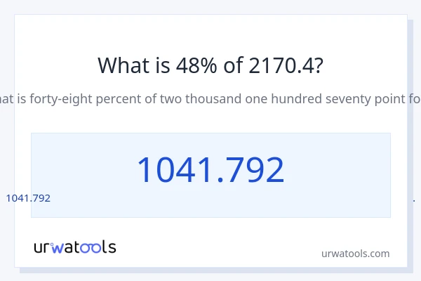 2170.4 లో 48% ఎంత?