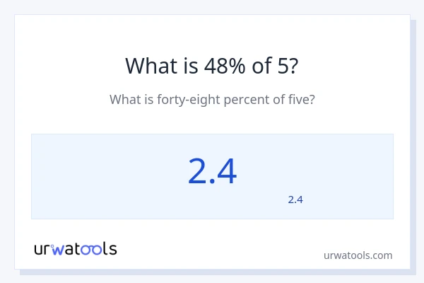 מה זה 48% מתוך 5?