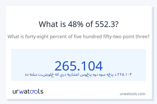 د 552.3 48٪ څومره دی؟