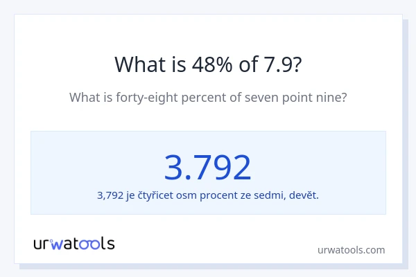 Kolik je 48 % z 7.9?