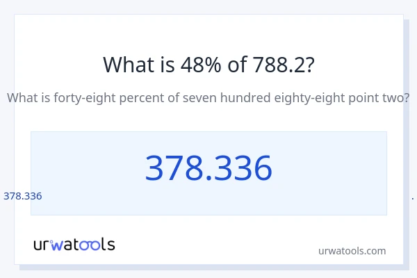 788.2 ರಲ್ಲಿ 48% ಎಂದರೇನು?