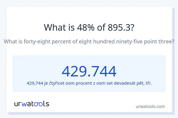Kolik je 48 % z 895.3?