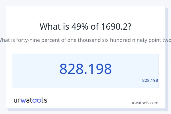 מה זה 49% מתוך 1690.2?
