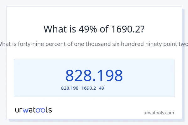 1690.2の49%は何ですか?
