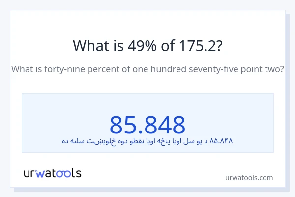 د 175.2 49٪ څومره دی؟