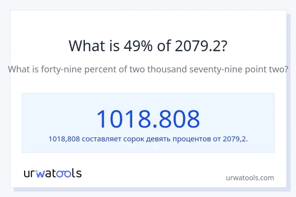 Что составляет 49% от 2079.2?