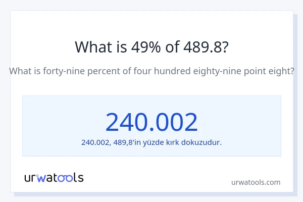 489.8'nin %1'i nedir?