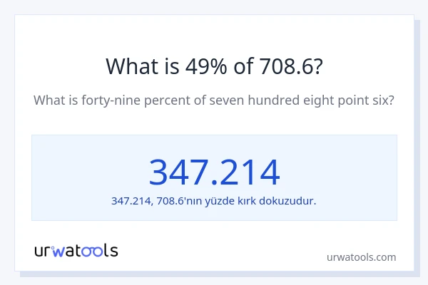 708.6'nin %1'i nedir?