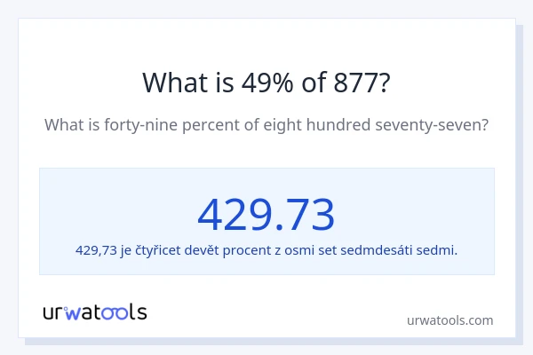 Kolik je 49 % z 877?