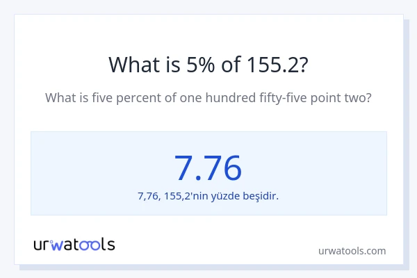 155.2'nin %1'i nedir?