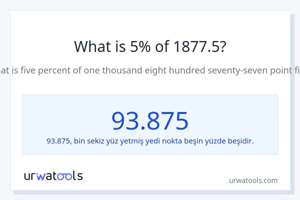 1877.5'nin %1'i nedir?