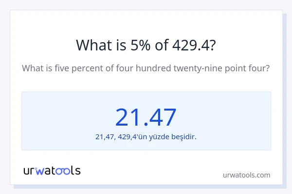 429.4'nin %1'i nedir?