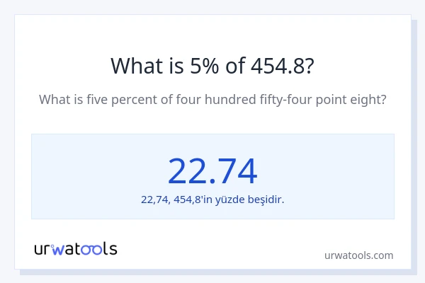 454.8'nin %1'i nedir?