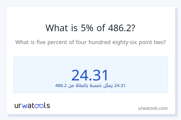 ما هي نسبة 5% من 486.2؟