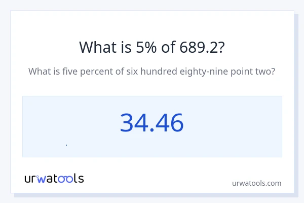 689.2 এর 5% কত?