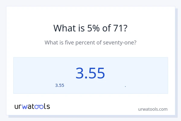 71 ರಲ್ಲಿ 5% ಎಂದರೇನು?
