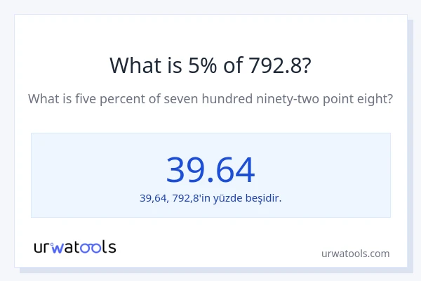 792.8'nin %1'i nedir?