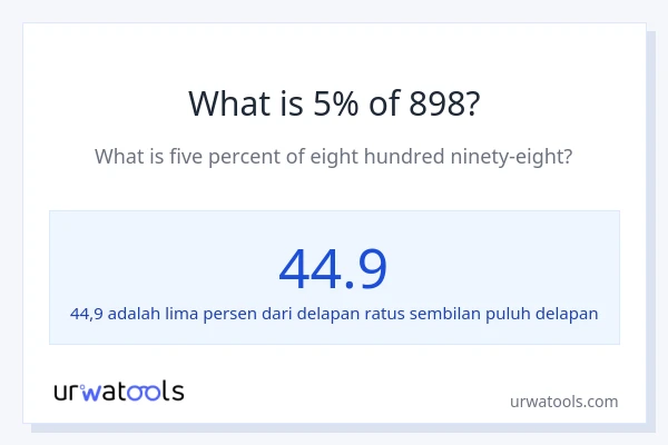 Berapakah 5% dari 898?