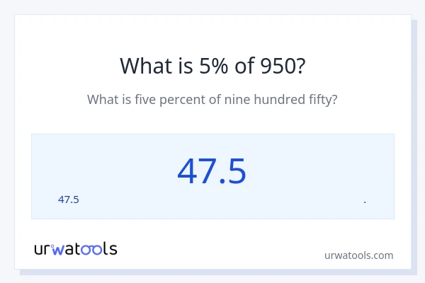 950 ರಲ್ಲಿ 5% ಎಂದರೇನು?