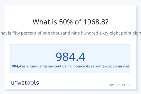 Quin és l'50% de 1968.8?
