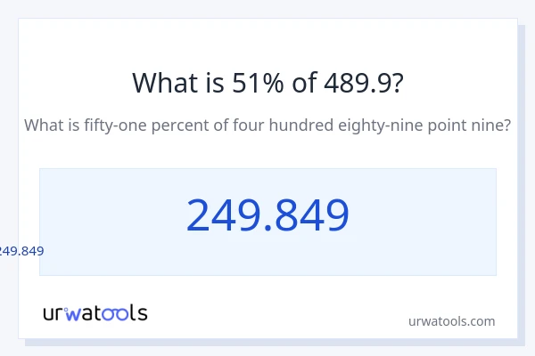 489.9 లో 51% ఎంత?