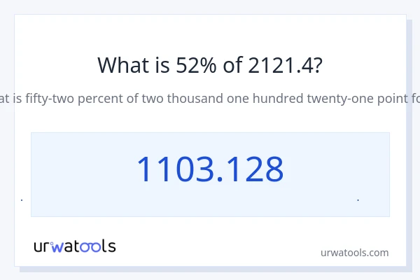 52% از 2121.4 چقدر است؟