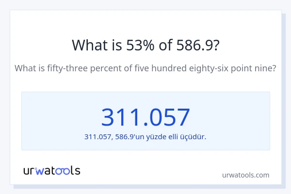 586.9'nin %1'i nedir?