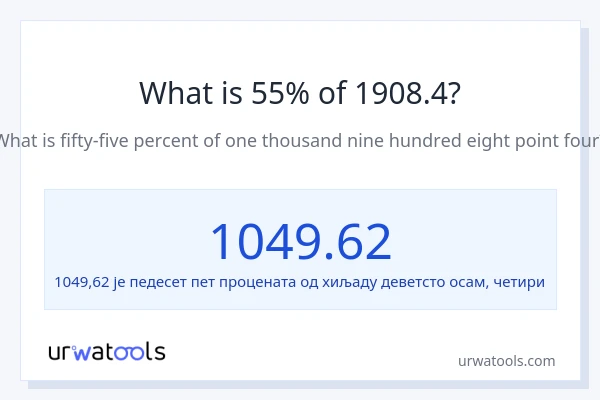 Колико је 55% од 1908.4?