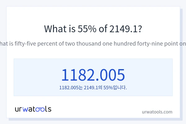 2149.1의 55%는 얼마입니까?