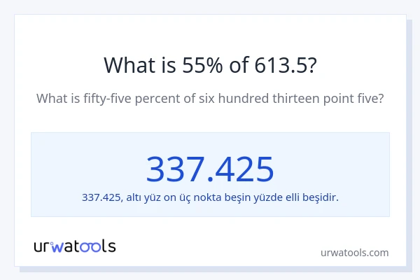 613.5'nin %1'i nedir?