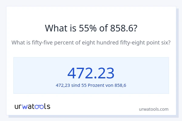 Was ist 55% von 858.6?