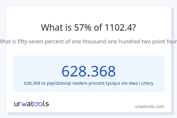 Ile wynosi 57% z 1102.4?