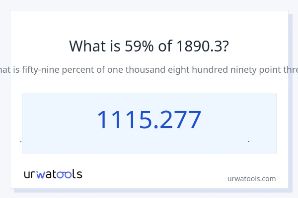 59% از 1890.3 چقدر است؟