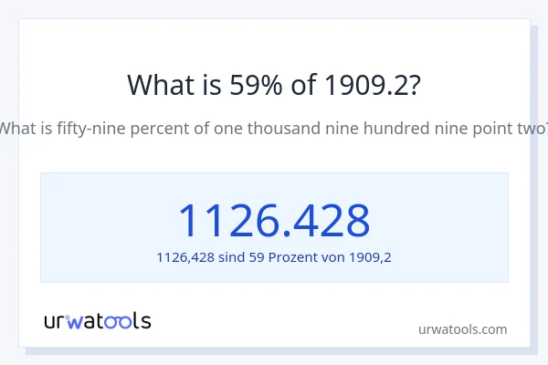 Was ist 59% von 1909.2?