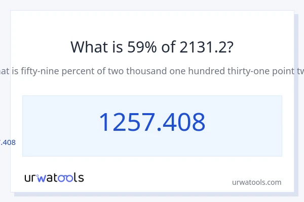 2131.2 ರಲ್ಲಿ 59% ಎಂದರೇನು?