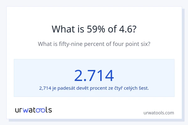 Kolik je 59 % z 4.6?