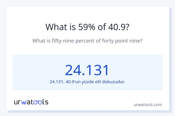 40.9'nin %1'i nedir?