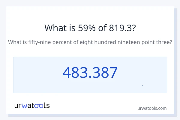 59% از 819.3 چقدر است؟