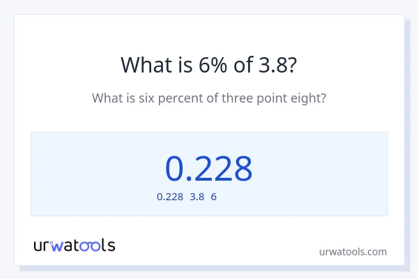 3.8の6%は何ですか?