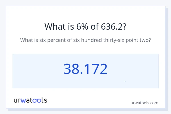 6% از 636.2 چقدر است؟