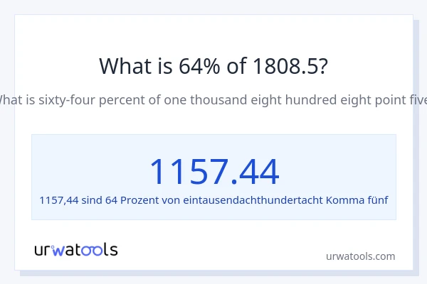 Was ist 64% von 1808.5?