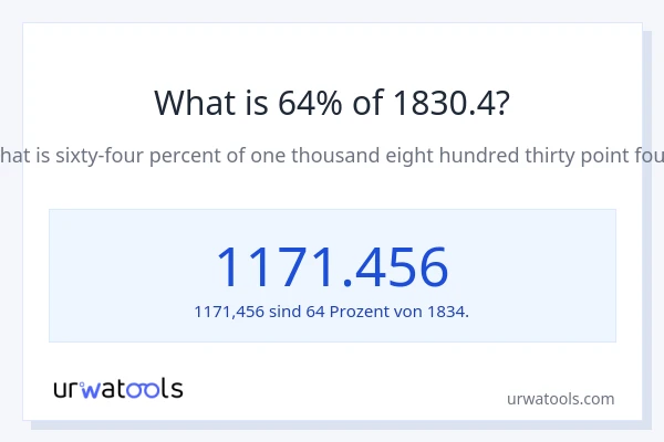 Was ist 64% von 1830.4?