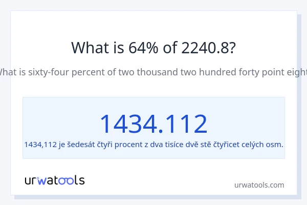 Kolik je 64 % z 2240.8?