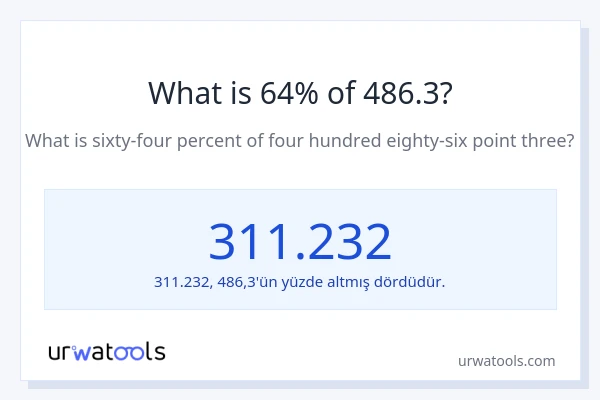 486.3'nin %1'i nedir?