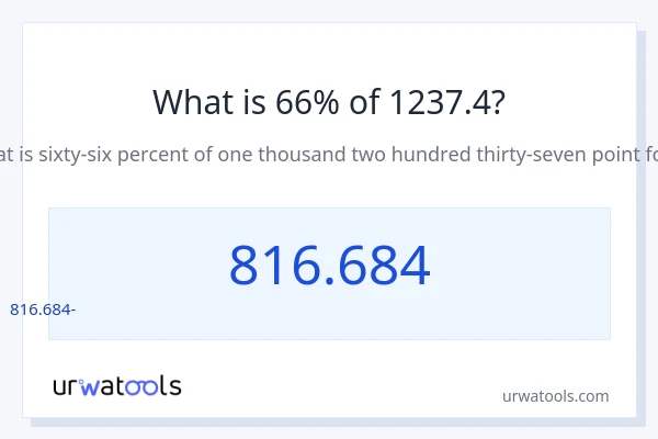 Որքա՞ն է 66%-ը 1237.4-ից։