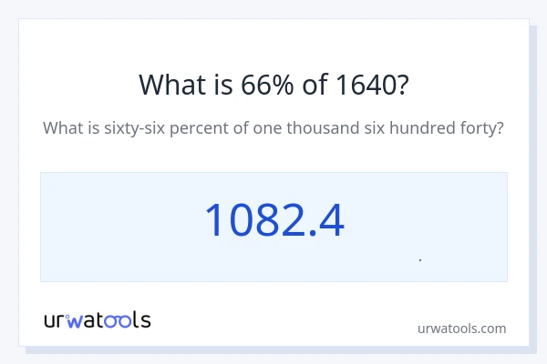 66% از 1640 چقدر است؟