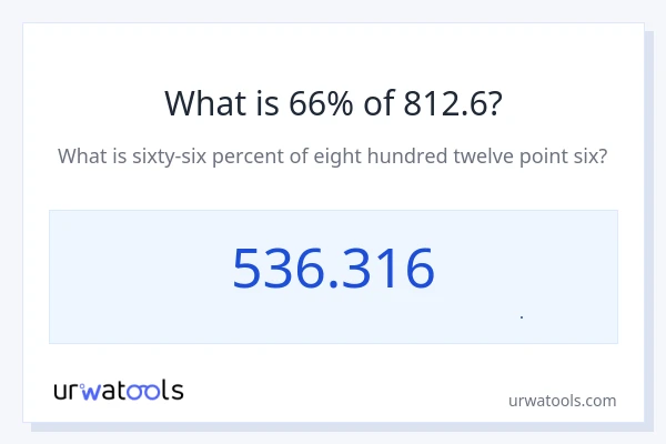 66% از 812.6 چقدر است؟