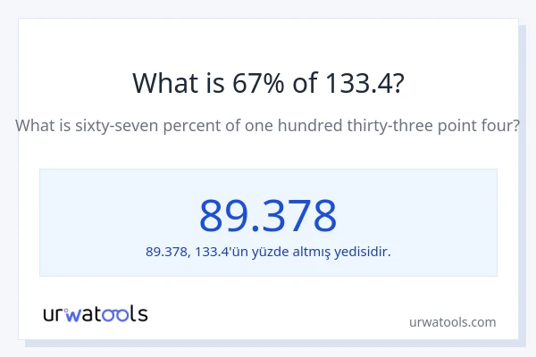 133.4'nin %1'i nedir?