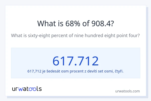 Kolik je 68 % z 908.4?